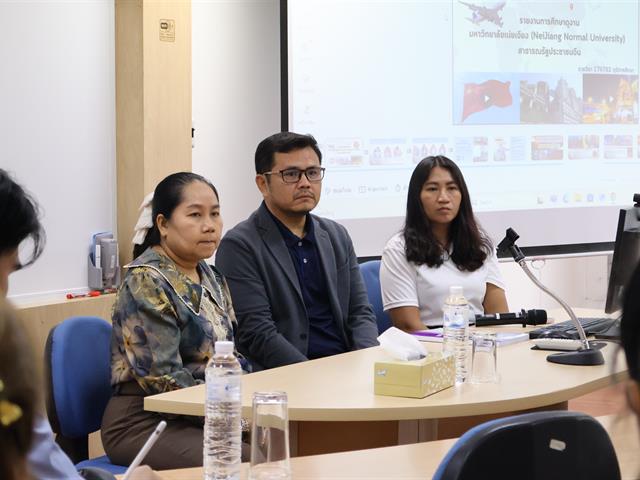 วิทยาลัยการจัดการ สาขาวิชาการบริหารการศึกษา นำเสนอผลการศึกษาดูงาน Neijiang Normal University ณ สาธารณรัฐประชาชนจีน