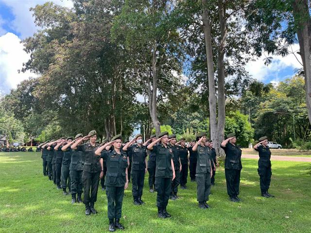 หน่วยวิชาทหาร นำนักศึกษาวิชาทหารเข้ารับการฝึกภาคปกติ 
