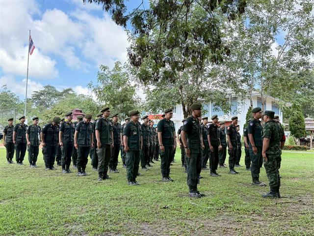 หน่วยวิชาทหาร นำนักศึกษาวิชาทหารเข้ารับการฝึกภาคปกติ 