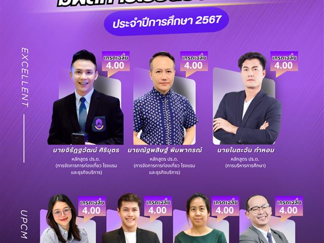 วิทยาลัยการจัดการ ขอแสดงความยินดีกับนิสิต ระดับบัณฑิตศึกษา ที่ได้เข้ารับการเสนอชื่อ เพื่อรับเกียรติบัตรการเรียนยอดเยี่ยม สำเร็จการศึกษา ในปีการศึกษา 2567