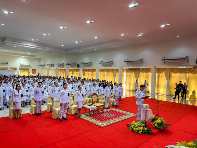 วิทยาลัยการศึกษา เข้าร่วมพิธีวางพานพุ่มถวายราชสักการะ “วันพระบิดาแห่งฝนหลวง” ประจำปี 2568