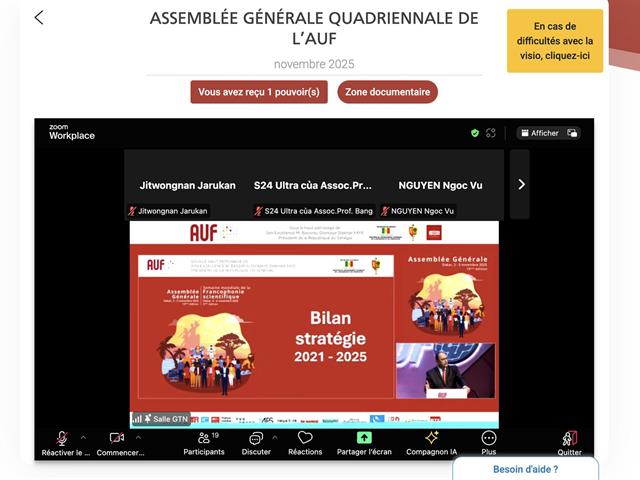 School of Liberal Arts, University of Phayao Attends AUF Quadriennial General Assembly