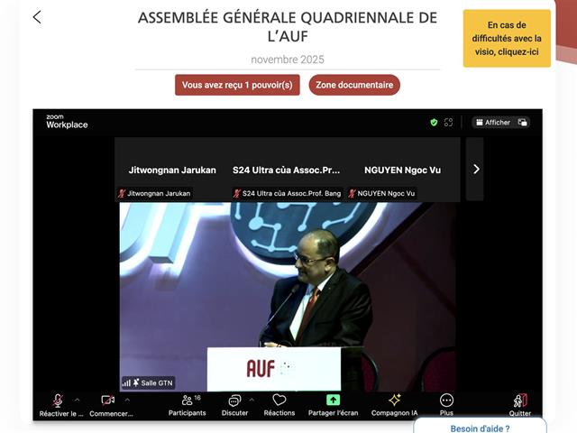 School of Liberal Arts, University of Phayao Attends AUF Quadriennial General Assembly