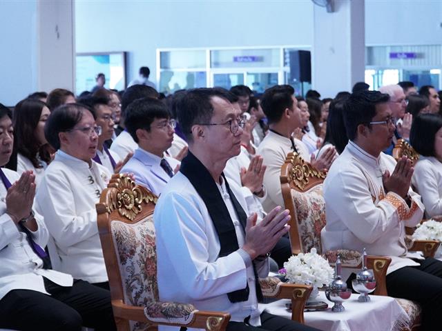  กองกิจการนิสิต พร้อมด้วยองค์การบริหารกิจกรรมนิสิต เข้าร่วมพิธีทำบุญเนื่องในวันขึ้นปีใหม่ ประจำปี พ.ศ. 2569 เฉลิมฉลองครบรอบ 16 ปี 