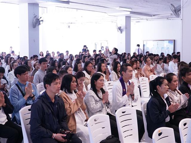  กองกิจการนิสิต พร้อมด้วยองค์การบริหารกิจกรรมนิสิต เข้าร่วมพิธีทำบุญเนื่องในวันขึ้นปีใหม่ ประจำปี พ.ศ. 2569 เฉลิมฉลองครบรอบ 16 ปี 