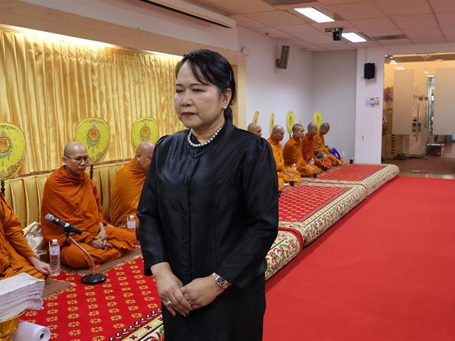 วิทยาลัยการจัดการ จัดพิธีบำเพ็ญกุศลสตมวาร ๑oo วัน เพื่อถวายเป็นพระราชกุศลแด่สมเด็จพระนางเจ้าสิริกิติ์ พระบรมราชินีนาถ พระบรมราชชนนีพันปีหลวง