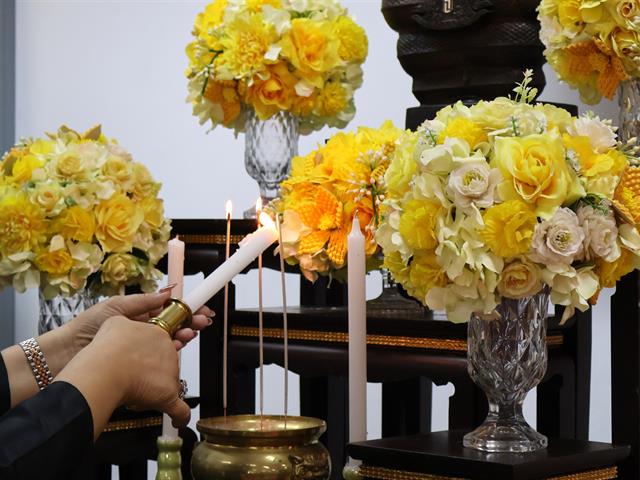 วิทยาลัยการจัดการ จัดพิธีบำเพ็ญกุศลสตมวาร ๑oo วัน เพื่อถวายเป็นพระราชกุศลแด่สมเด็จพระนางเจ้าสิริกิติ์ พระบรมราชินีนาถ พระบรมราชชนนีพันปีหลวง