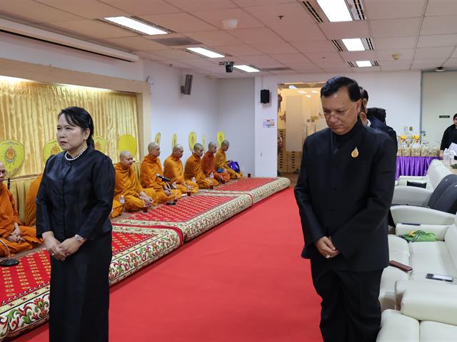 วิทยาลัยการจัดการ จัดพิธีบำเพ็ญกุศลสตมวาร ๑oo วัน เพื่อถวายเป็นพระราชกุศลแด่สมเด็จพระนางเจ้าสิริกิติ์ พระบรมราชินีนาถ พระบรมราชชนนีพันปีหลวง