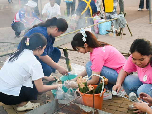School of Education won the First Runner-Up Award in the Traditional Khao Lam Roasting Competition at the 2026 “Tan Khao Mai Sai Bat Luang” Cultural Event