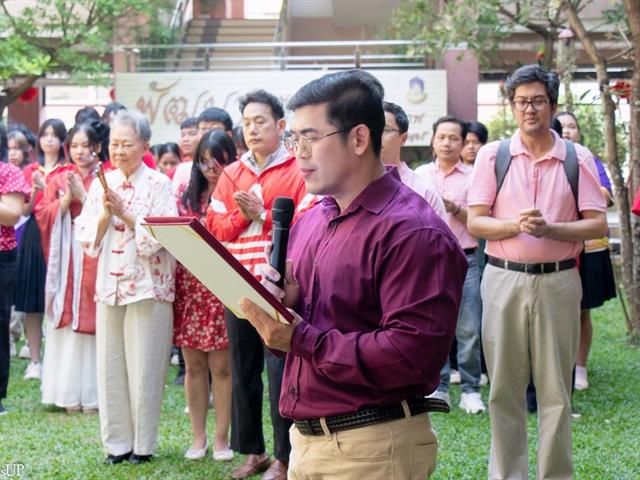 คณะศิลปศาสตร์จัดพิธีสักการะสิ่งศักดิ์สิทธิ์ เนื่องในโอกาสวันตรุษจีน 2569