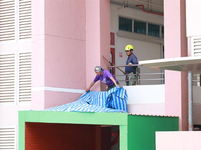 กองอาคารสถานที่ ม.พะเยา กำจัดรังผึ้ง ต่อ แตน อย่างต่อเนื่อง เพื่อความปลอดภัยของผู้ใช้อาคาร