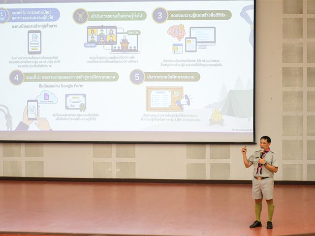 วิทยาลัยการศึกษา ดำเนินโครงการกิจกรรมเสริมความเป็นครูและกิจกรรมเสริมทางวิชาชีพตามมาตรฐานวิชาชีพคุรุสภา กิจกรรมที่ 2 การส่งเสริมกิจกรรมลูกเสือและผู้นำเกมนันทนาการ