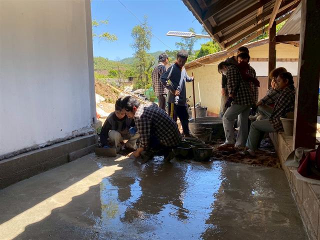 นิสิตวิศวกรรมโยธา สร้างสรรค์งานวิศวกรรมเพื่อสังคม ผ่านกิจกรรมฮอมแฮงอาสา ฮอมปอยพัฒนา